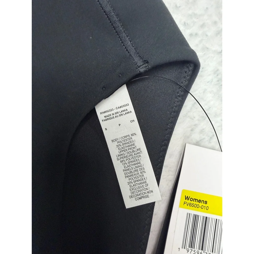 Nike One Womens Medium Support Sports Bra‎ Black High Neck Training FV6500-010 S